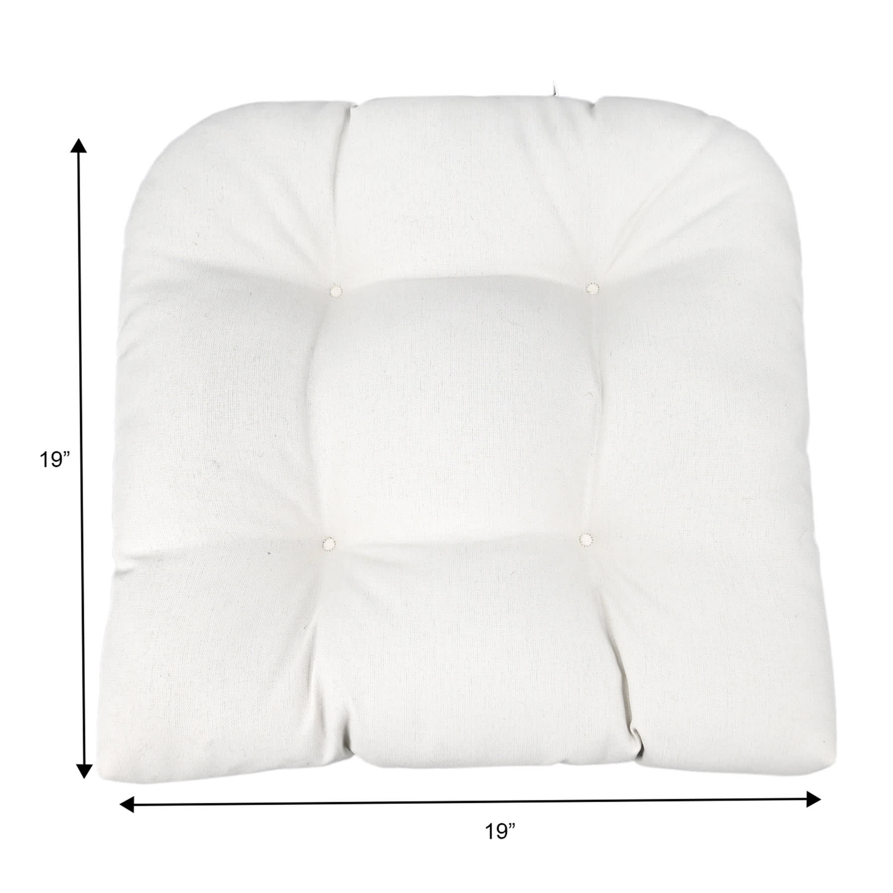 Natural Canvas Outdoor Wicker Seat Cushion