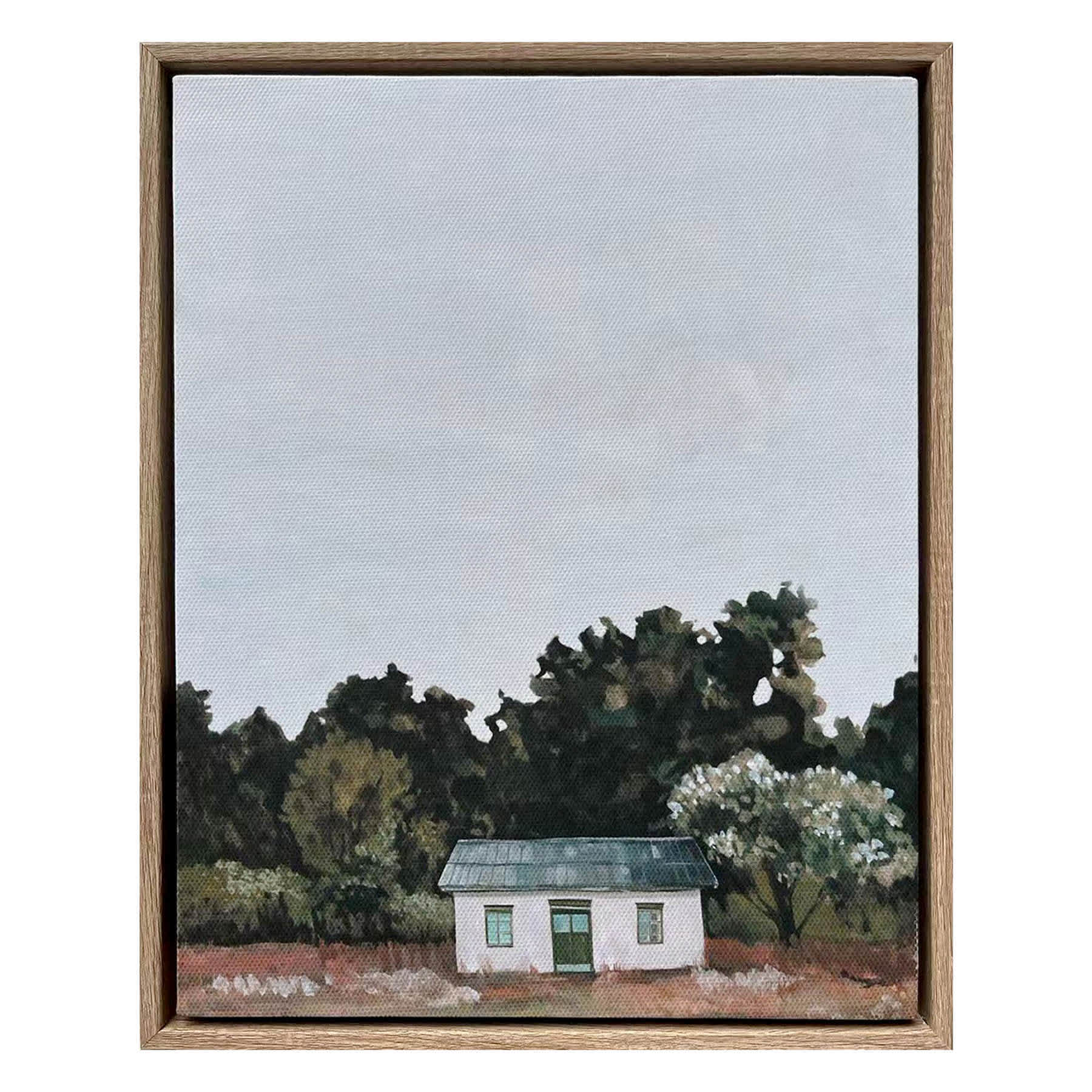 Honeybloom Framed Forest Cottage Canvas Wall Art, 8x10