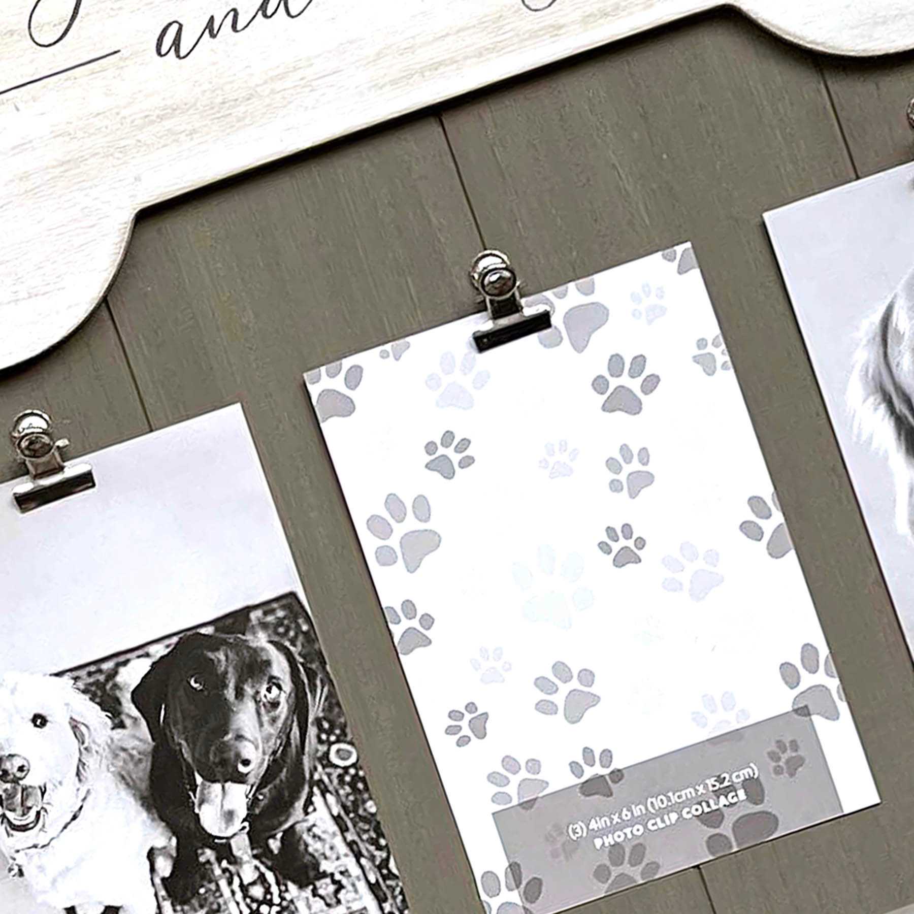 3-Clip Gray All You Need Is Love & a Dog Collage Picture Frame, 15.5x17.2