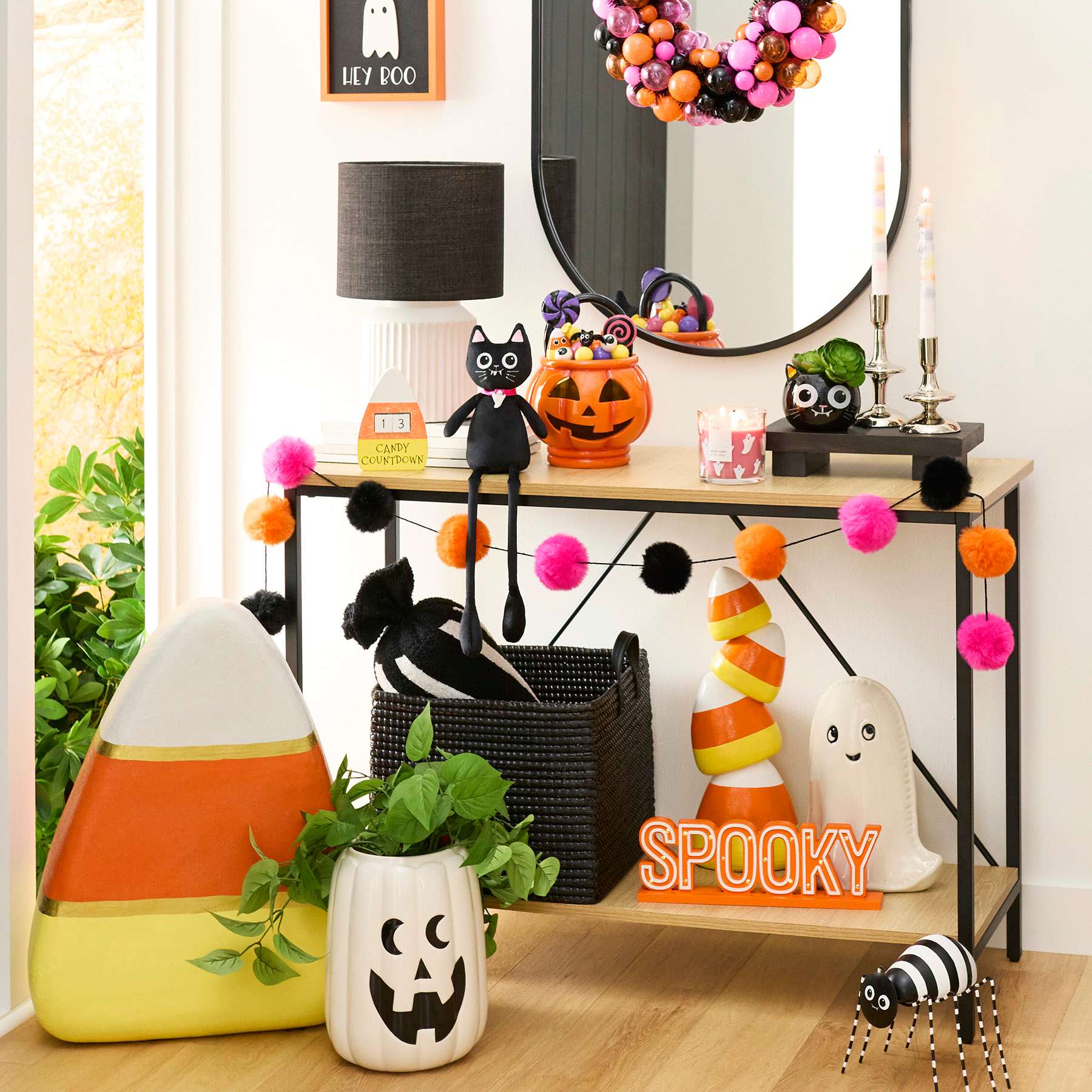 Happy Haunting Stacked Candy Corn, 18.1"