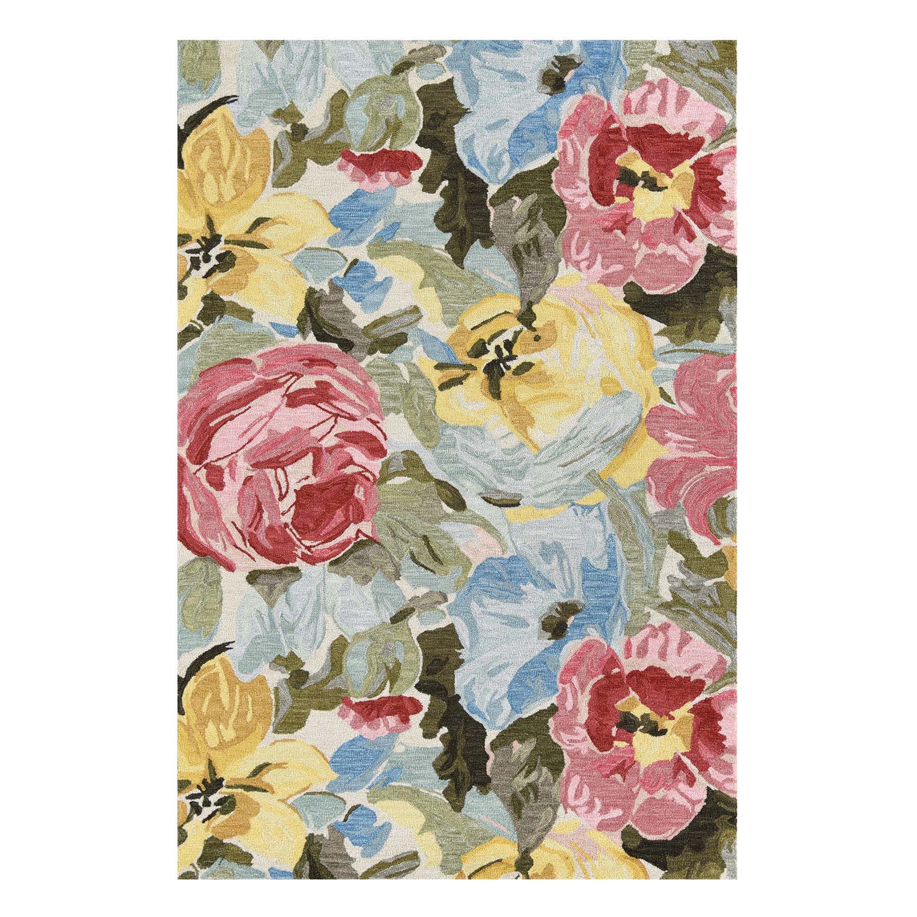 (A527) Jane Multicolor Floral Area Rug, 5x7