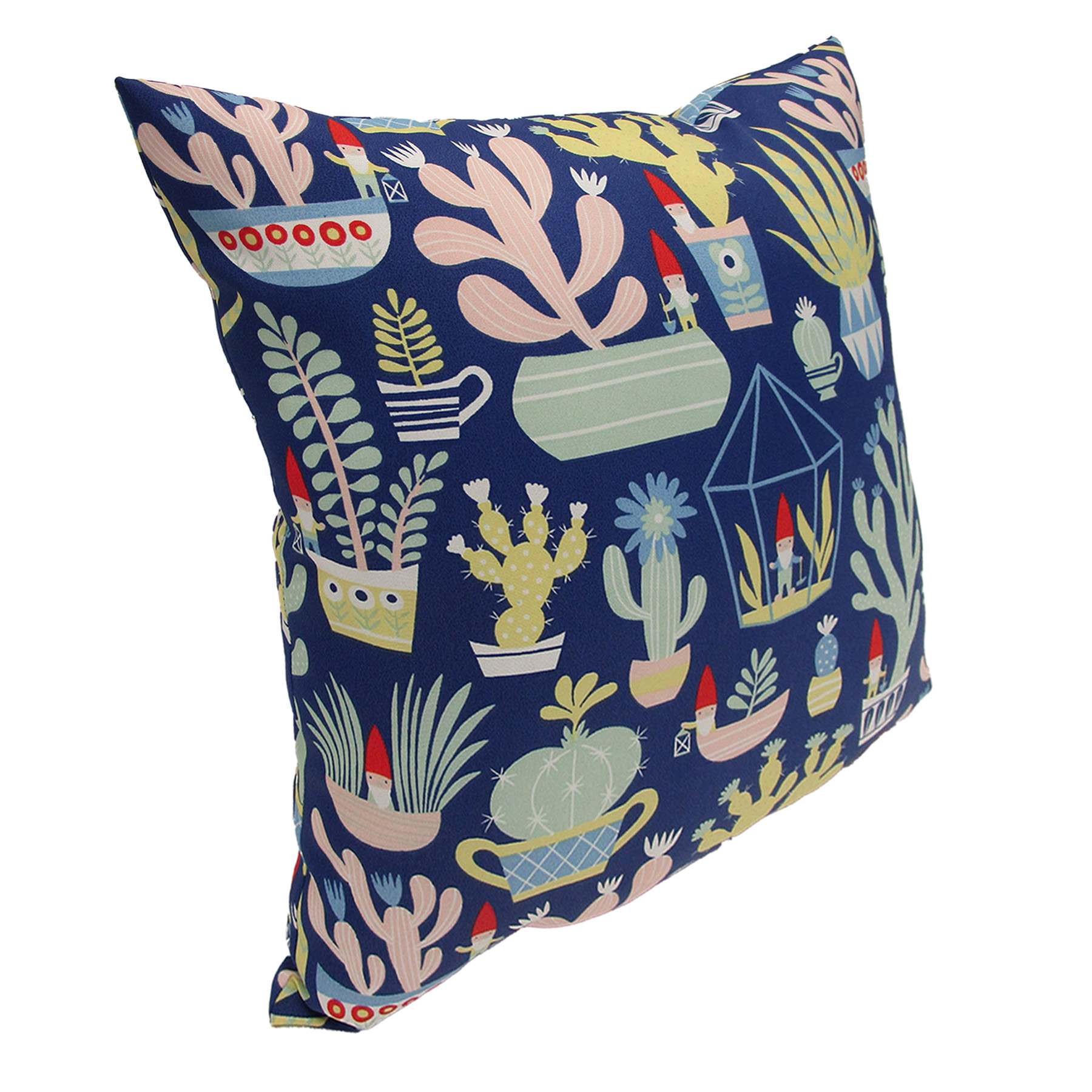 Sunny Club Garden Gnome Outdoor Throw Pillow, 16"