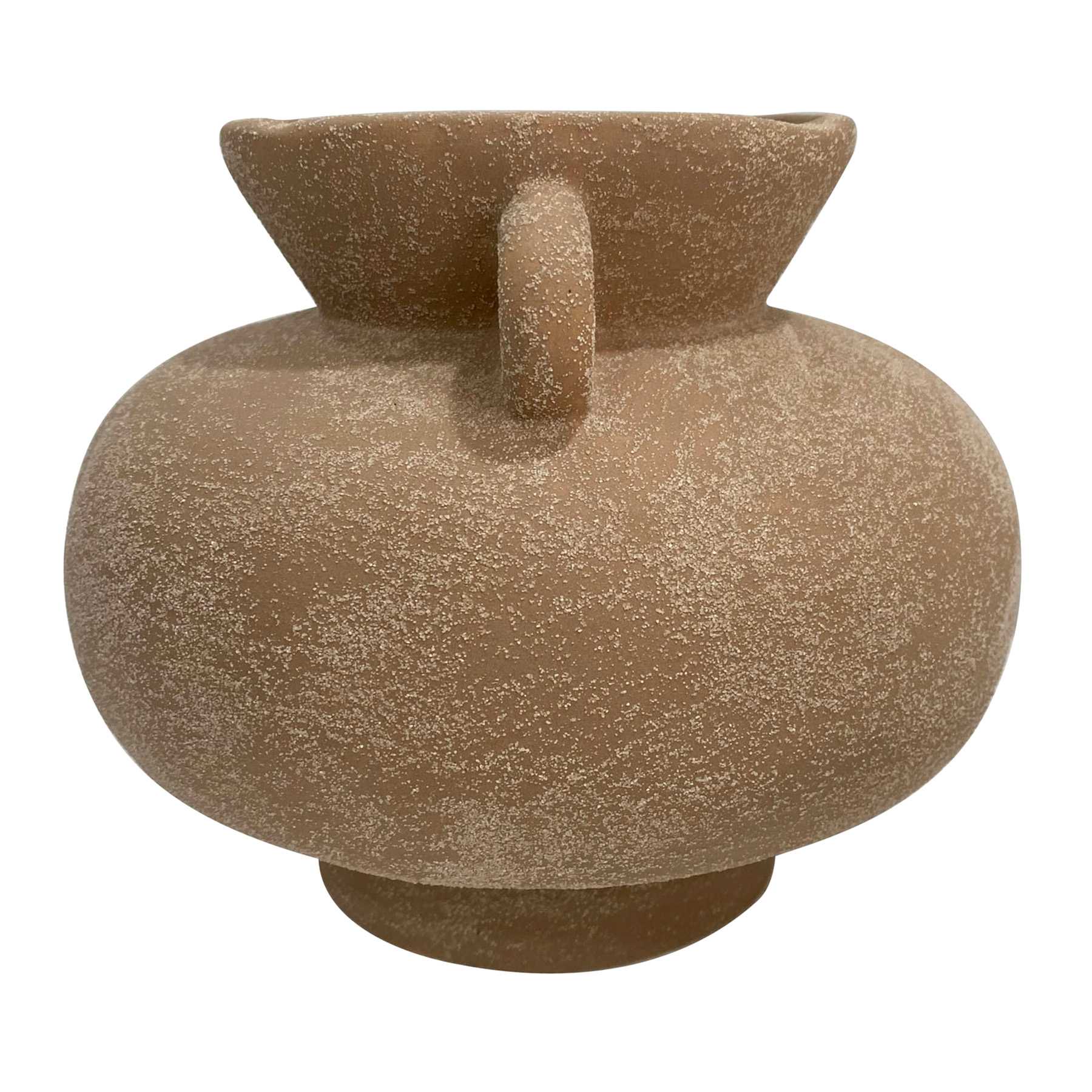 Neutral Ceramic Vase, 8"