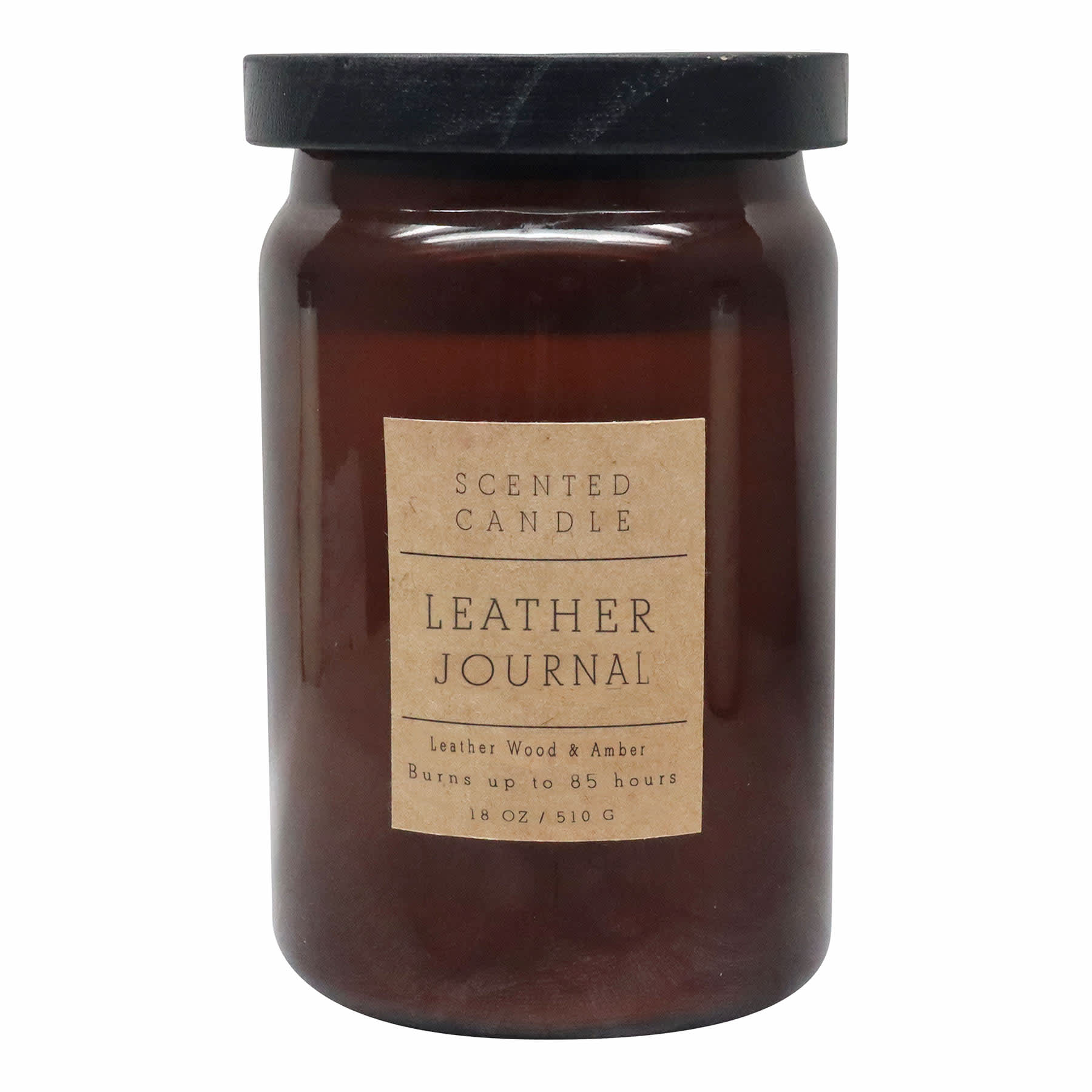 Honeybloom Leather Journal Scented Jar Candle, 18oz