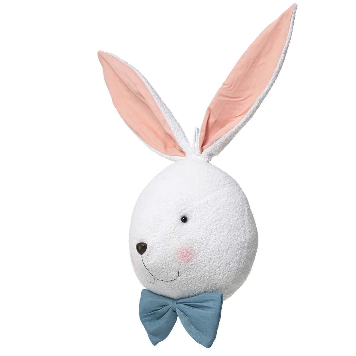 Homespun Easter Fabric Easter Bunny Head Wall Decor, 28"