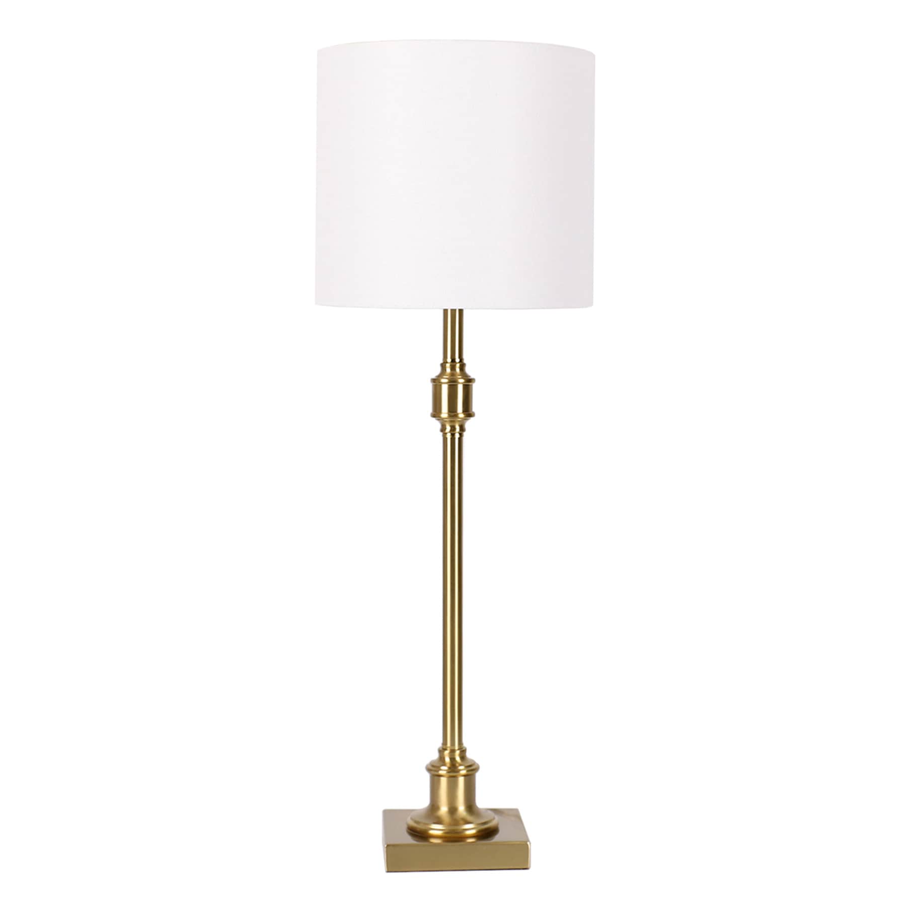 Gold Metal Buffet Large Table Lamp with Shade, 29"