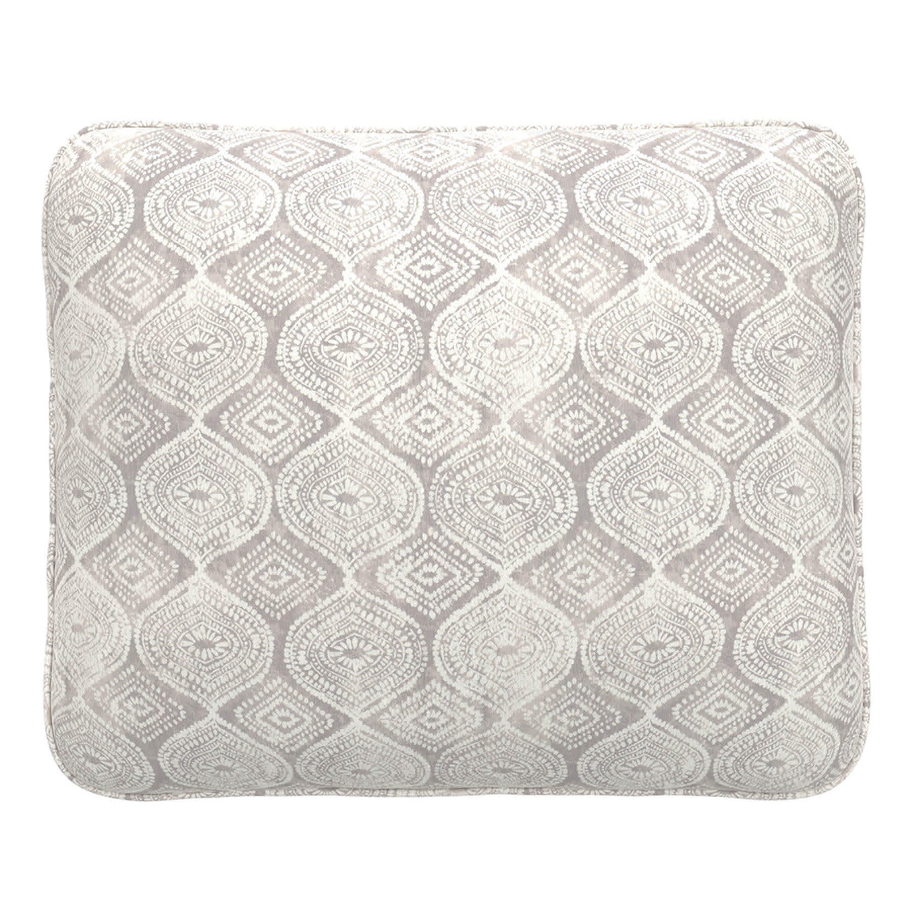 Grey Patna Geo Outdoor Corded Back Cushion
