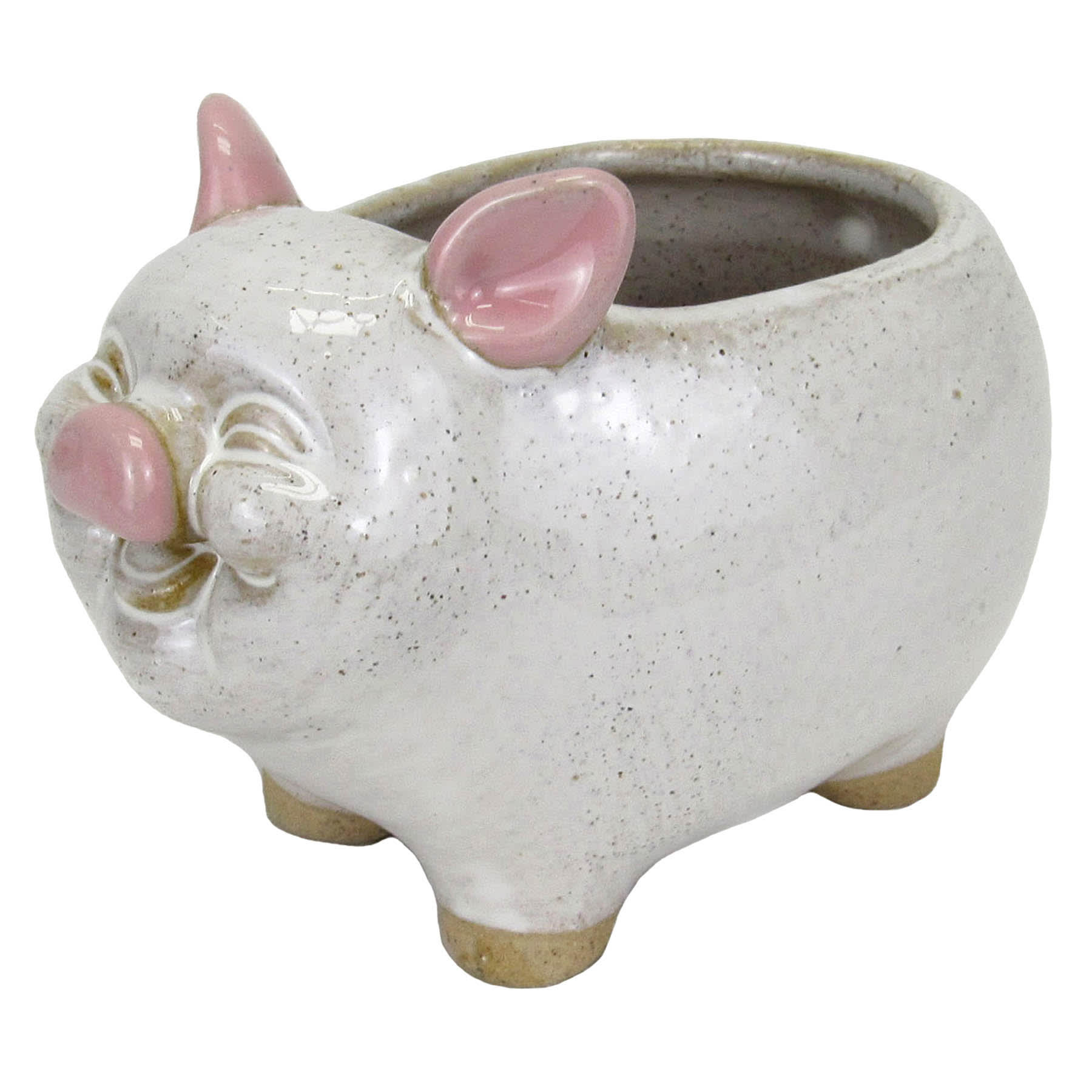 Indoor Pig Ceramic Pot, Extra Small