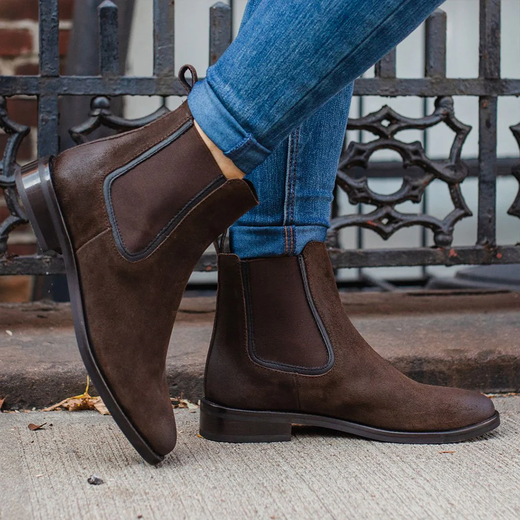 Duchess | Dark Brown Suede - Thursday Boots