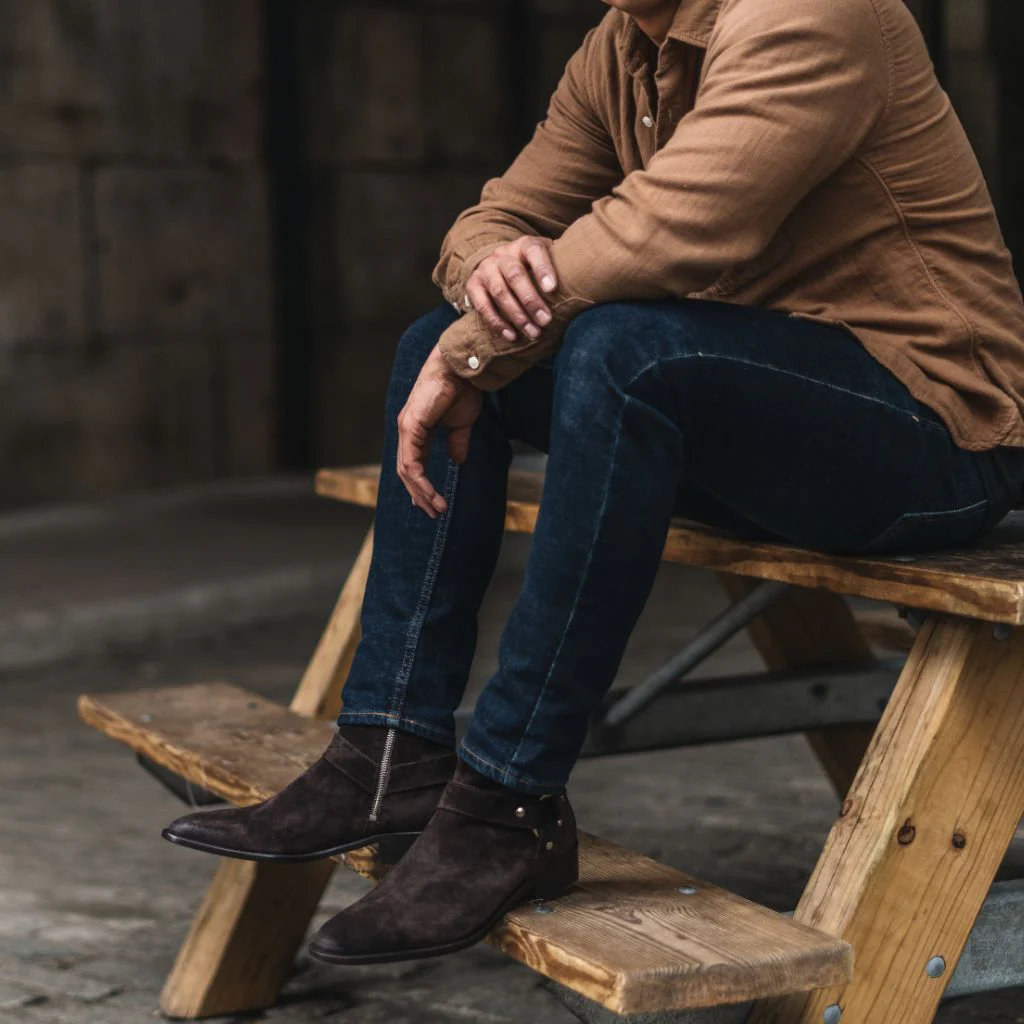 Harness | Dark Brown Suede - Thursday Boots