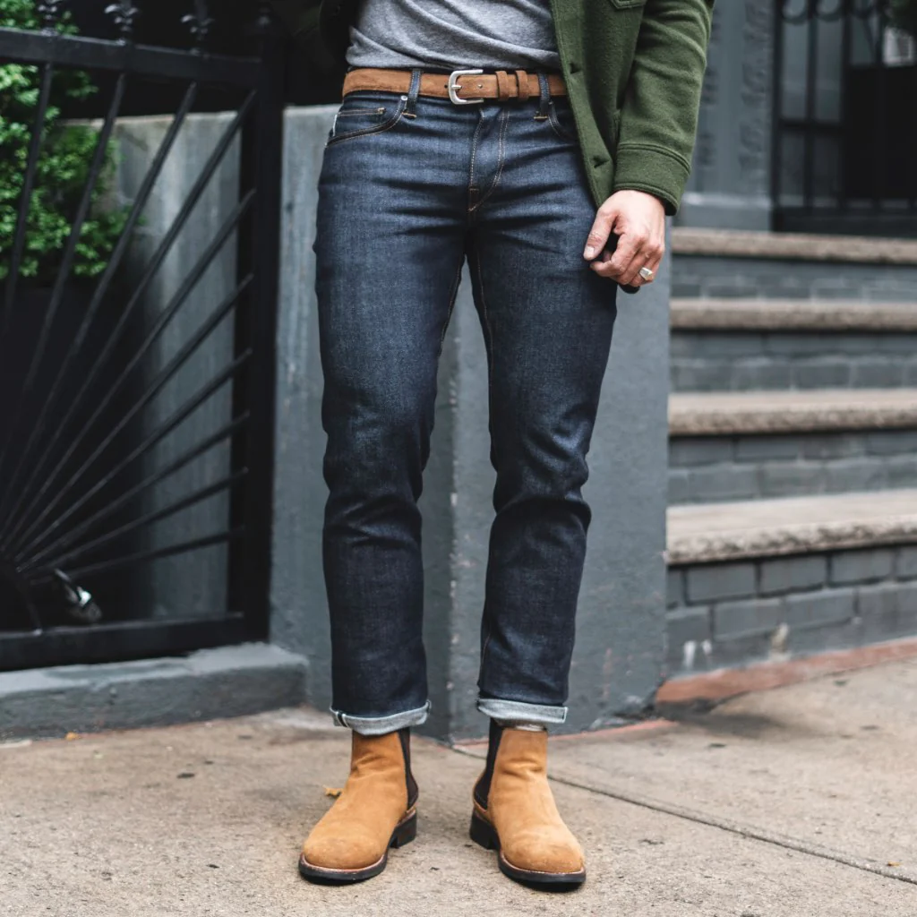 Men's Refined Leather Belt | Cognac Suede - Thursday Boots