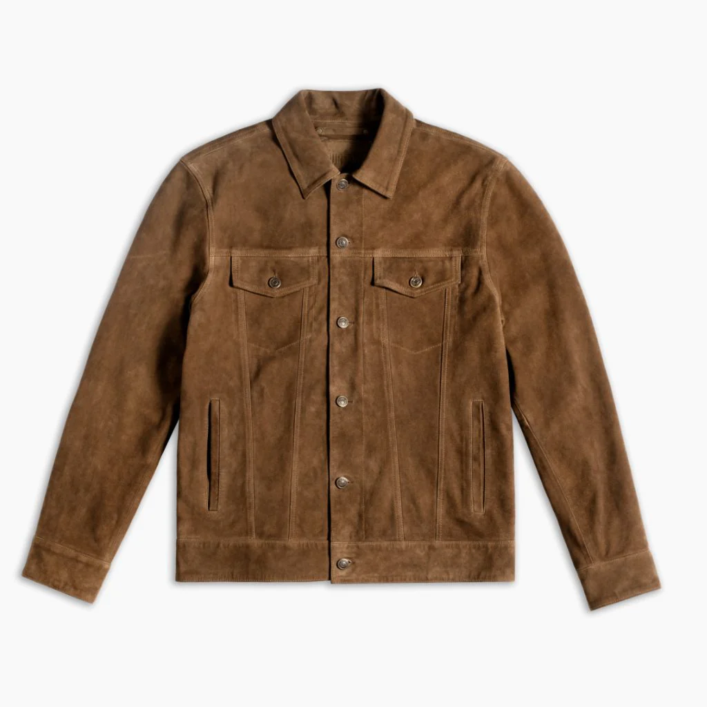 Suede Trucker Jacket | Dusty - Thursday Boots