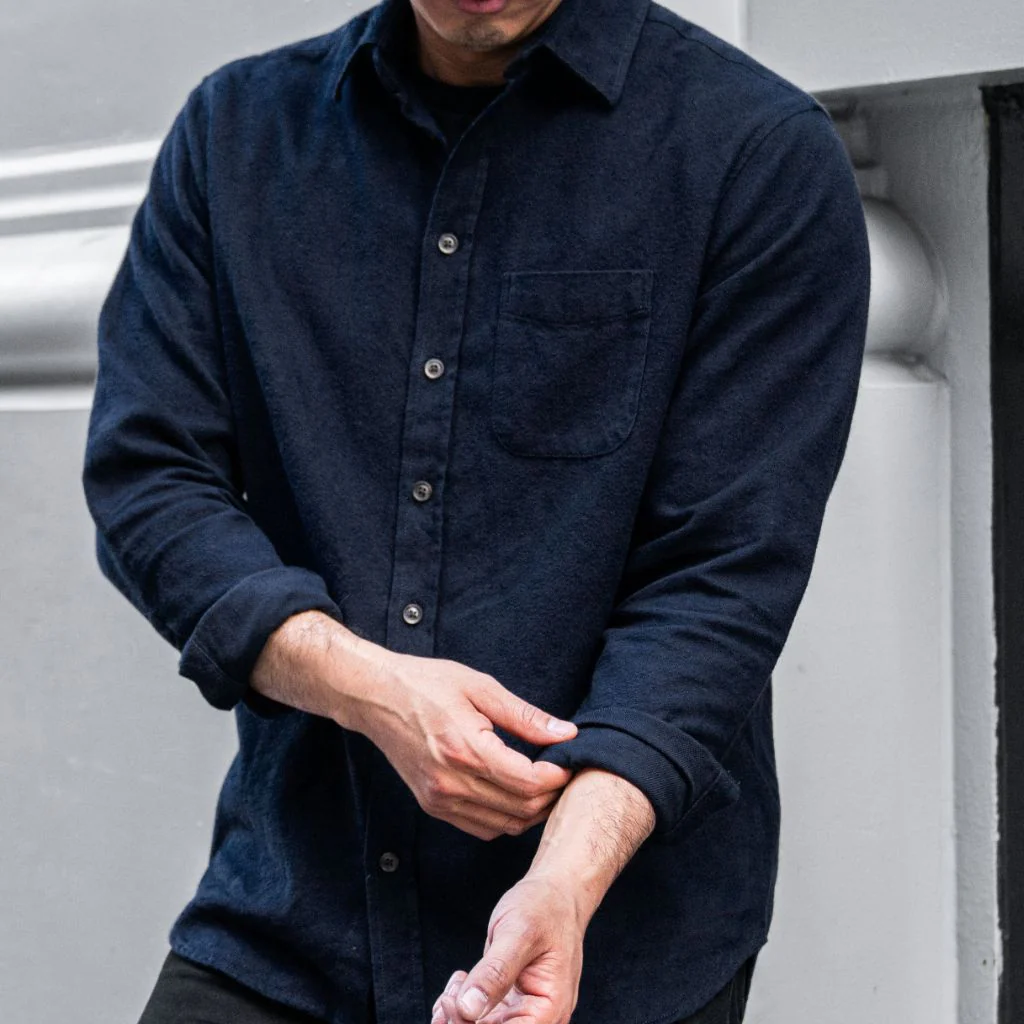 Solid Shirt | Navy - Thursday Boots