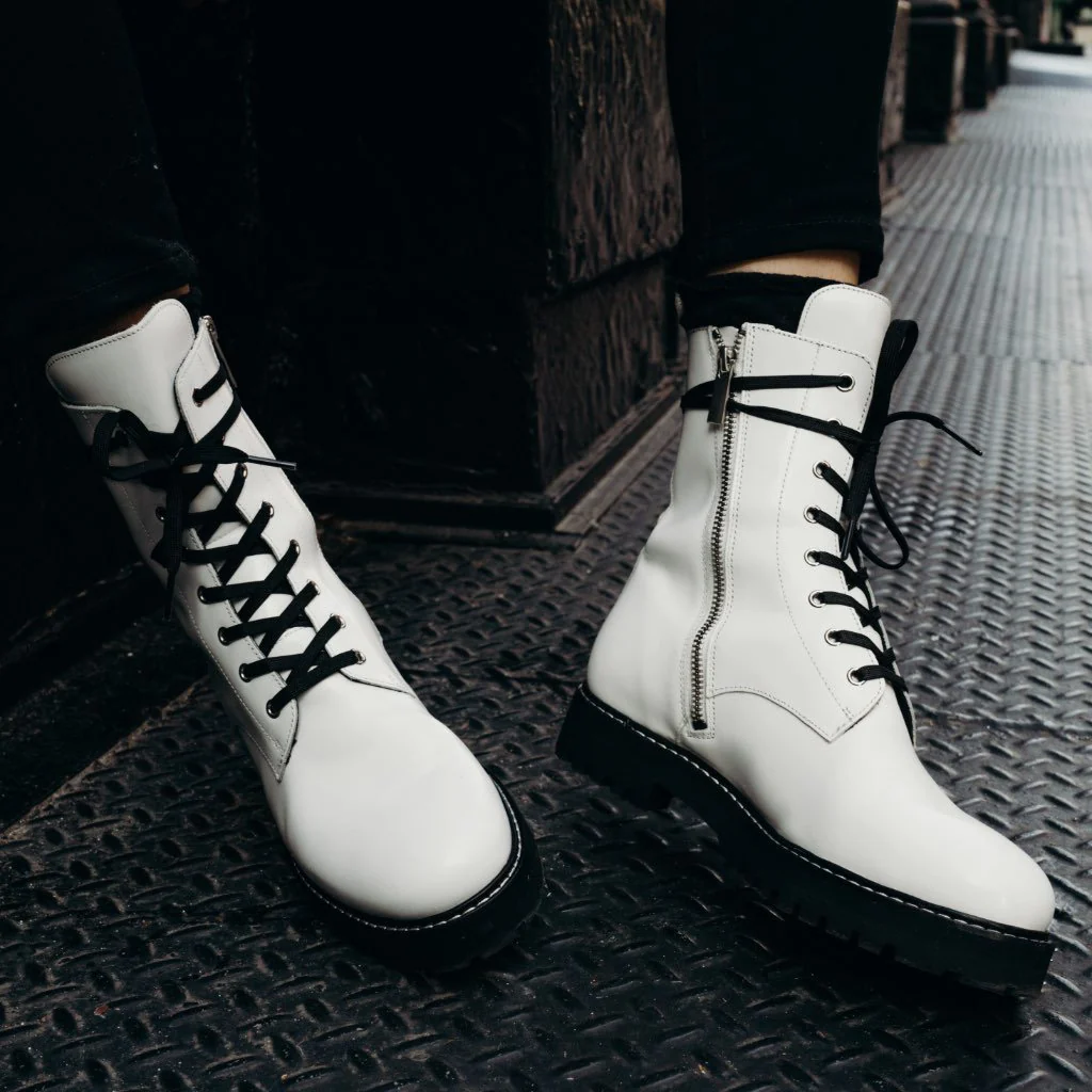 Combat | White - Thursday Boots