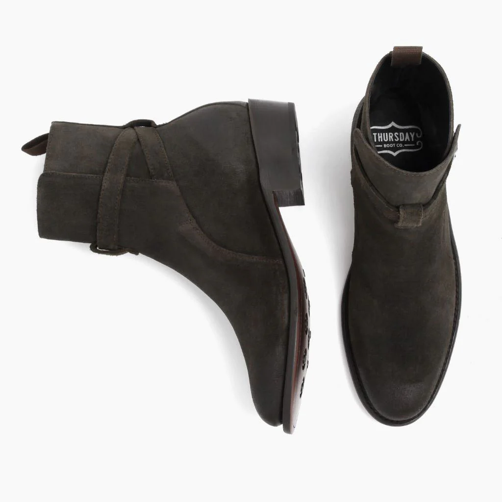 Rogue | Dark Olive Suede - Thursday Boots