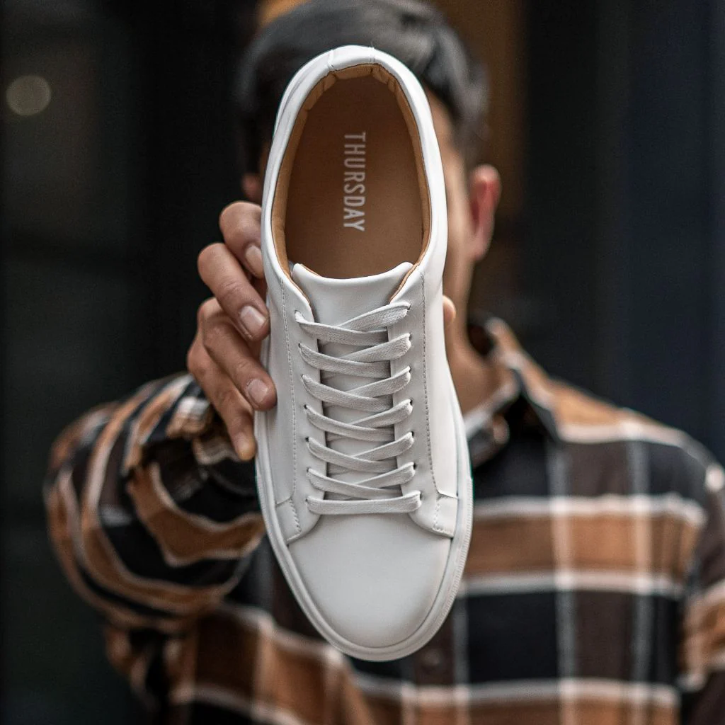 Premier Low Top | White (Blind Eyelets) - Thursday Boots