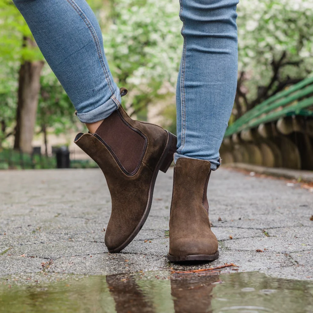 Duchess | Dark Olive Suede - Thursday Boots