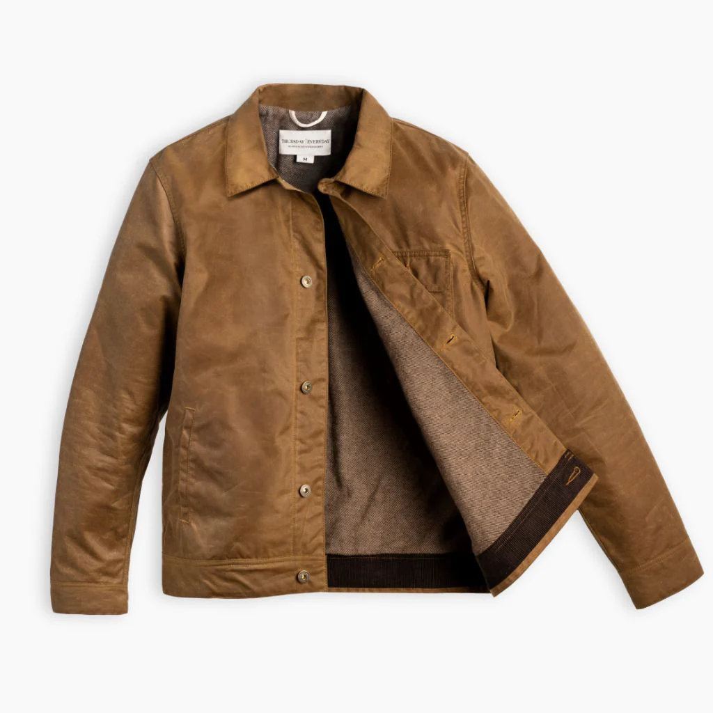 Waxed Canvas Field Jacket | Khaki - Thursday Boots