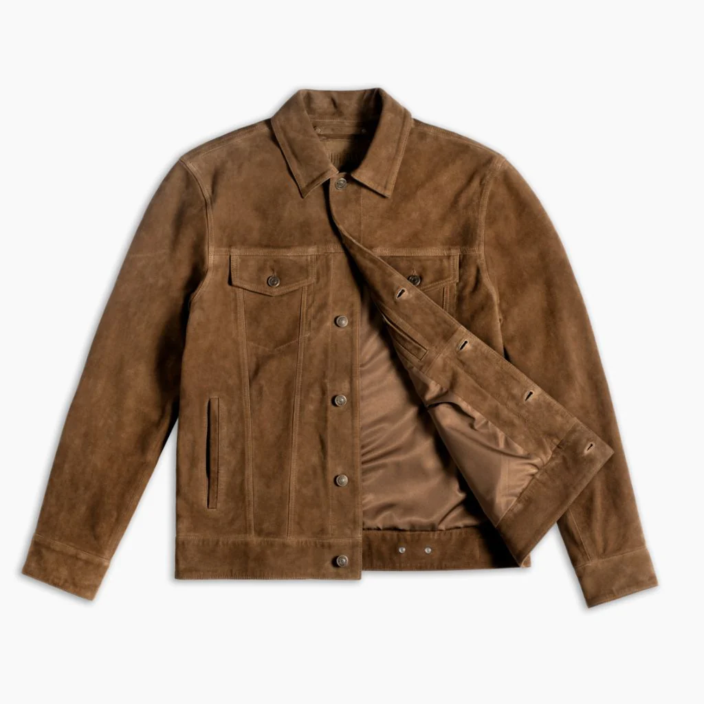 Suede Trucker Jacket | Dusty - Thursday Boots