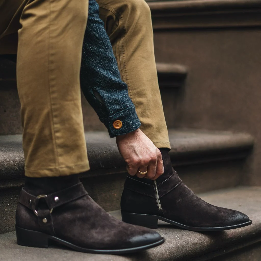 Harness | Dark Brown Suede - Thursday Boots