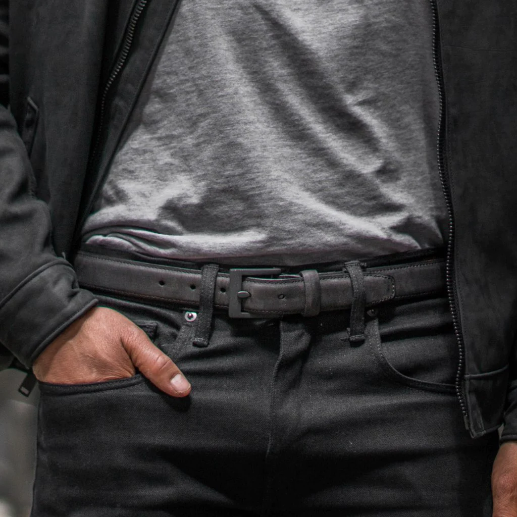 Men's Classic Leather Belt | Black Matte - Thursday Boots