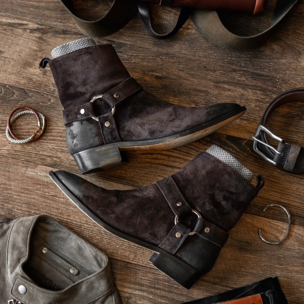 Harness | Dark Brown Suede - Thursday Boots