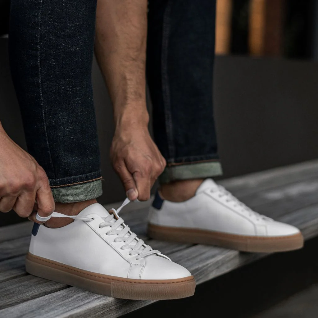 Legacy | White x Navy - Thursday Boots