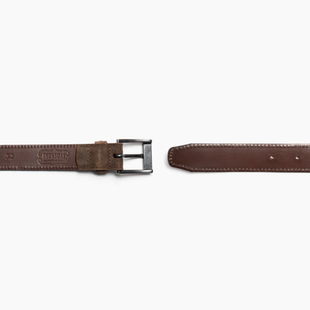 Men's Classic Leather Belt | Mocha - Thursday Boots