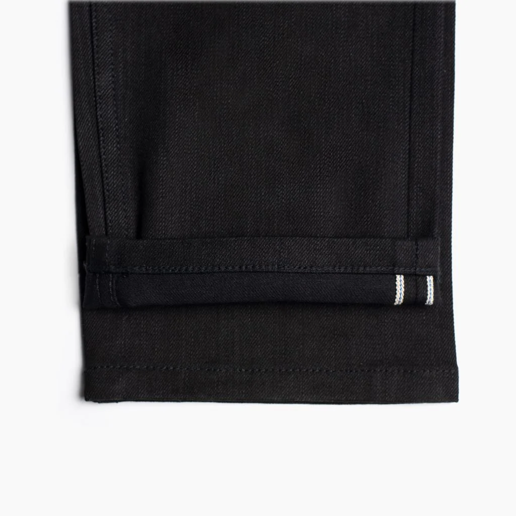 UB Stretch Selvedge Tapered Jeans | Black - Thursday Boots