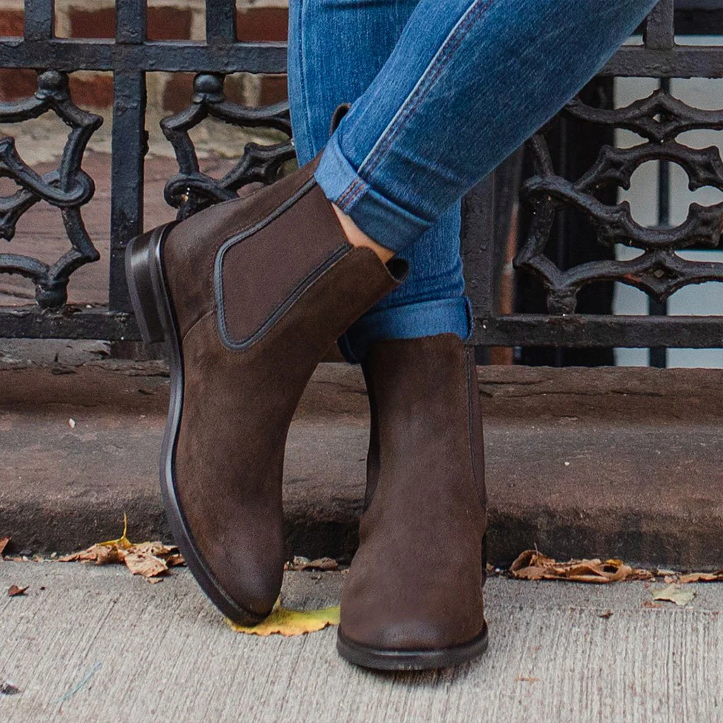 Duchess | Dark Brown Suede - Thursday Boots