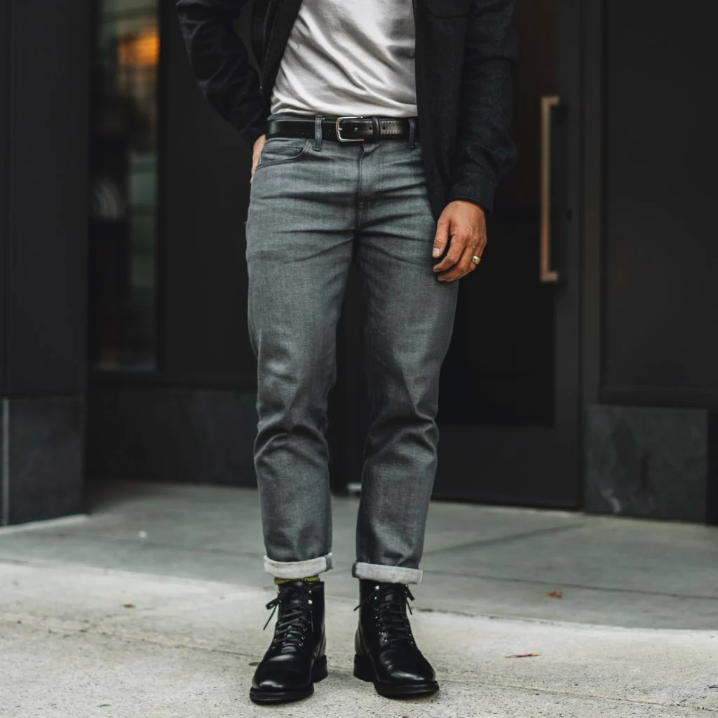 Men's Brogue Leather Belt | Black - Thursday Boots