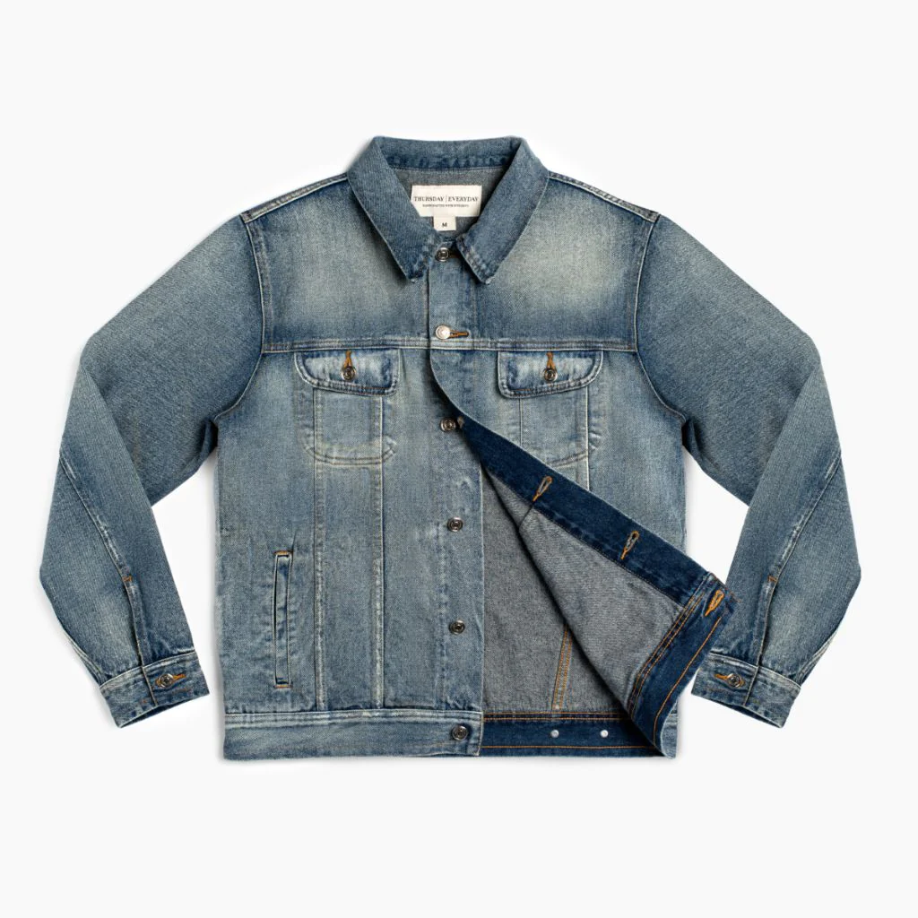 Denim Trucker Jacket | Washed Indigo - Thursday Boots