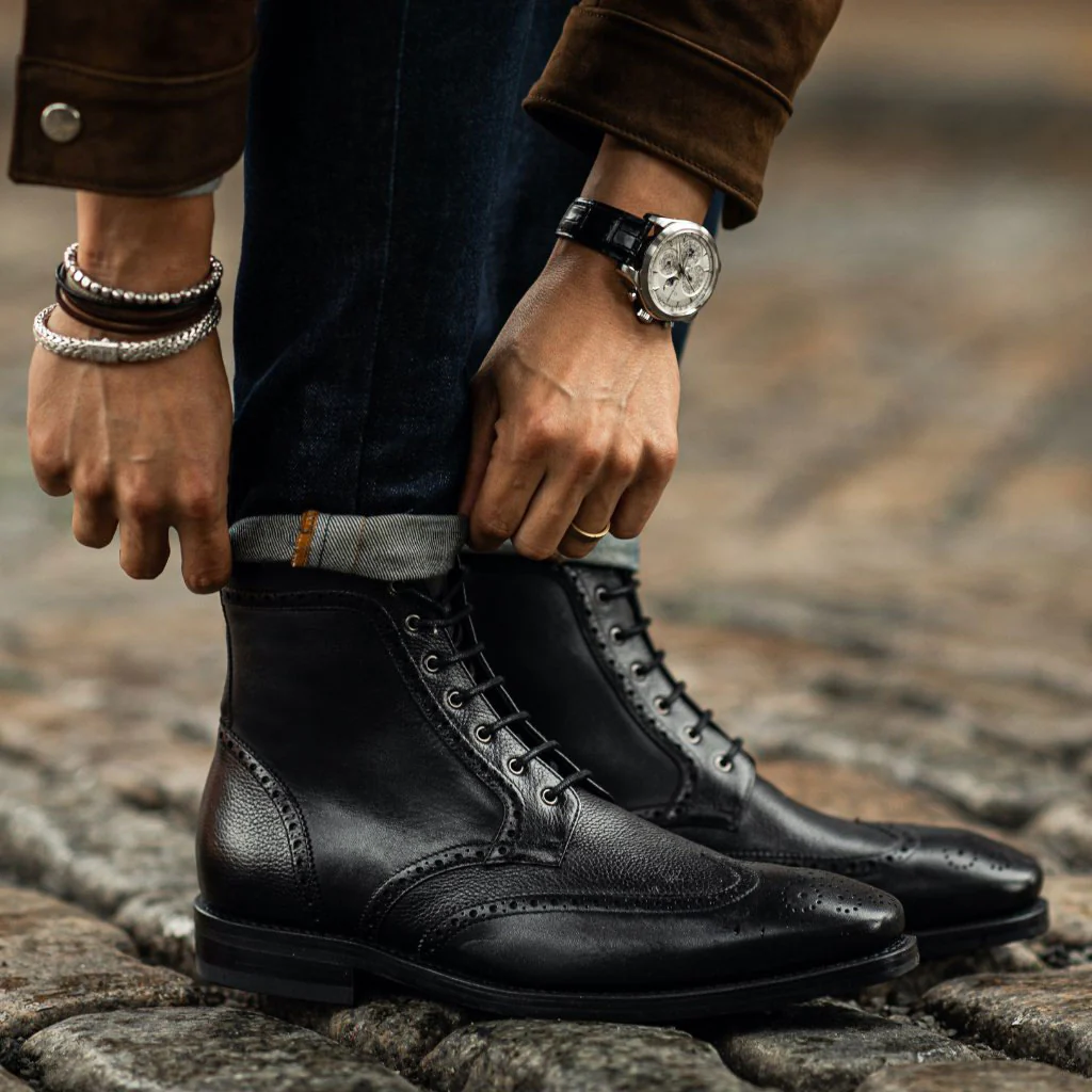 Wingtip | Black - Thursday Boots