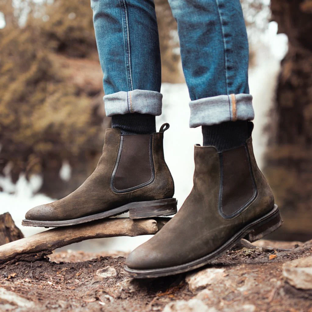 Duke | Dark Olive Suede - Thursday Boots