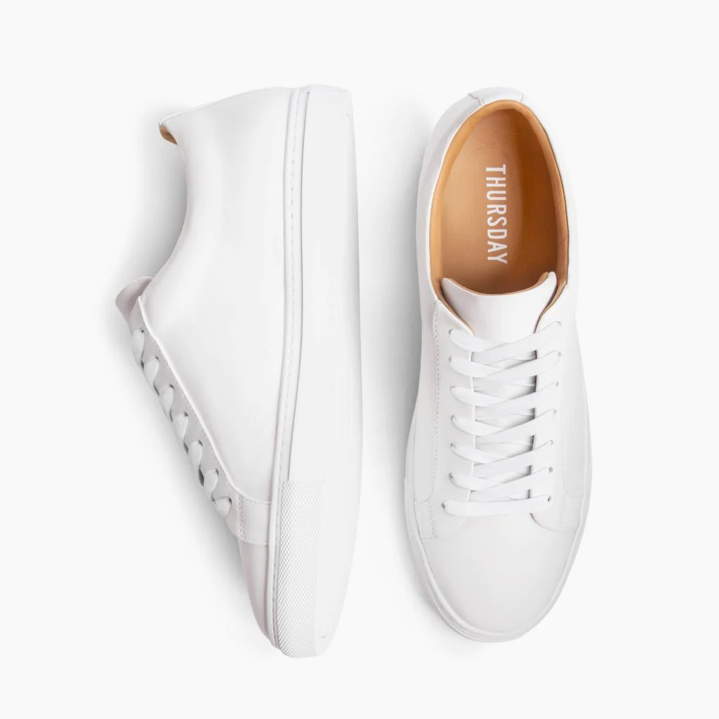 Premier Low Top | White (Blind Eyelets) - Thursday Boots