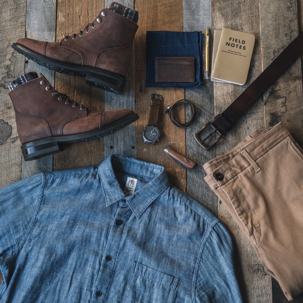 Kato Axe Slim Fit Chinos | Khaki - Thursday Boots
