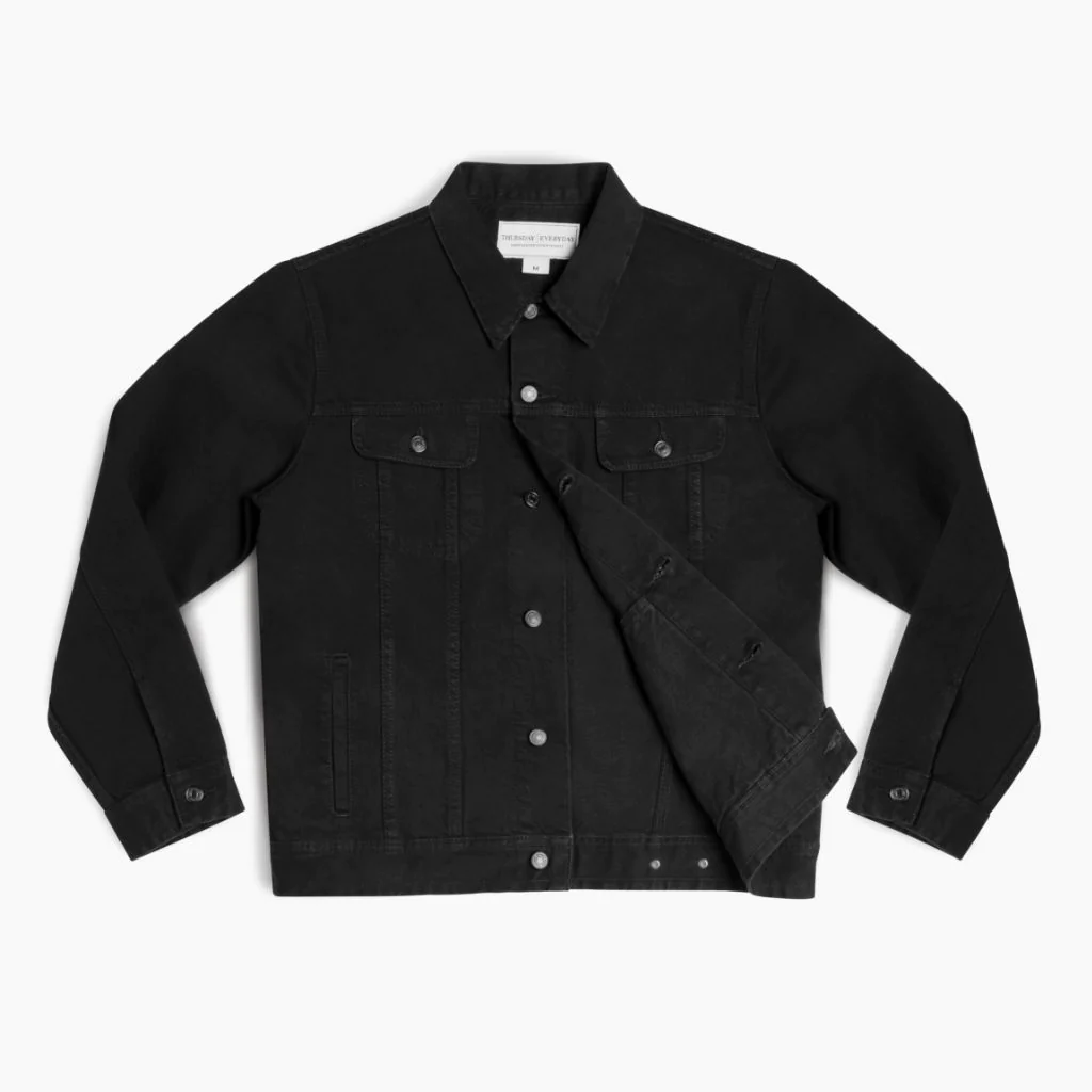 Denim Trucker Jacket | Pitch Black - Thursday Boots