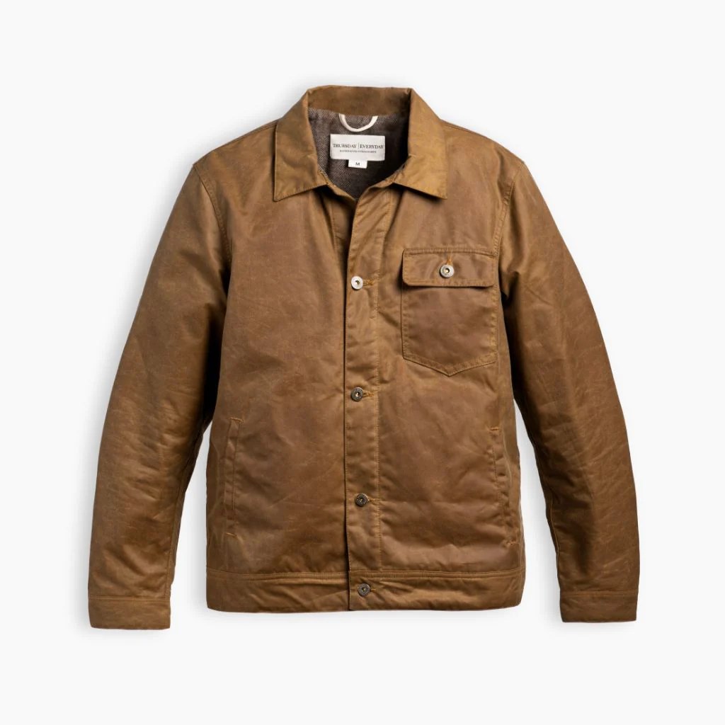 Waxed Canvas Field Jacket | Khaki - Thursday Boots