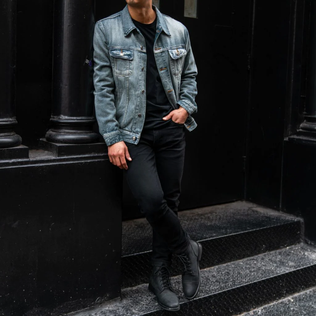 Denim Trucker Jacket | Washed Indigo - Thursday Boots