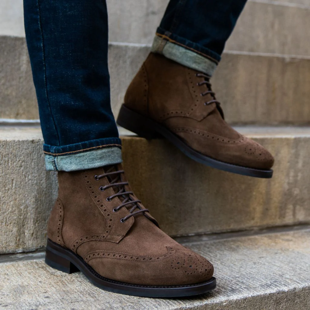 Wingtip | Chocolate Suede - Thursday Boots