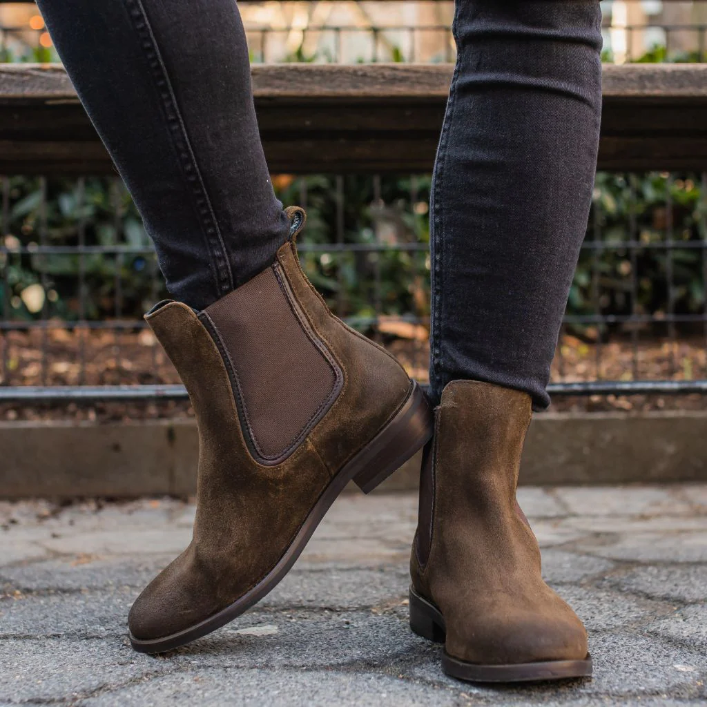 Duchess | Dark Olive Suede - Thursday Boots