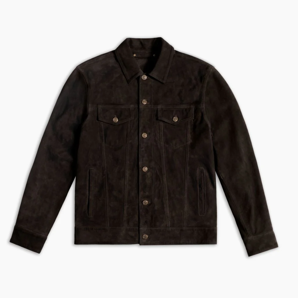 Suede Trucker Jacket | Chocolate - Thursday Boots