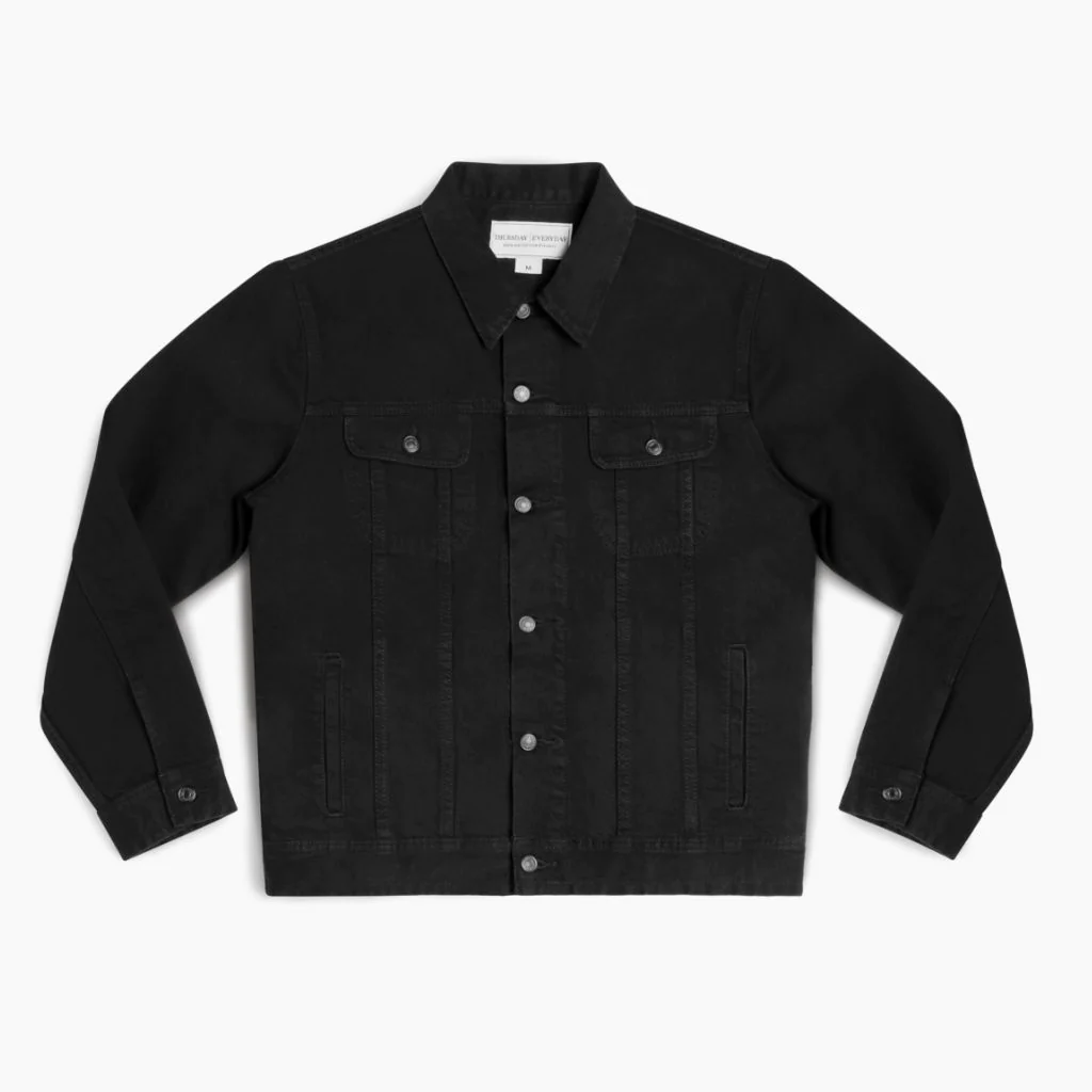 Denim Trucker Jacket | Pitch Black - Thursday Boots