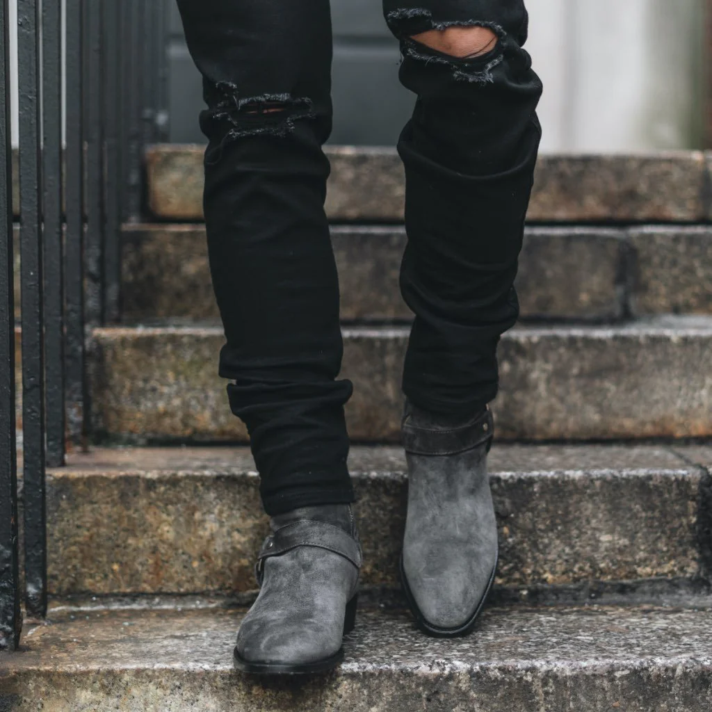 Harness | Grey Suede - Thursday Boots