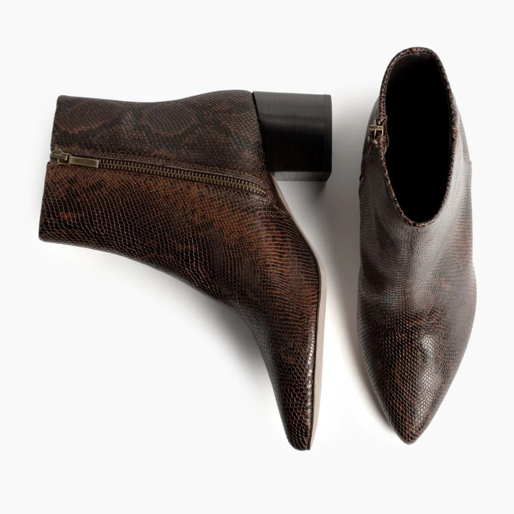 Luna | Chocolate Snake Print - Thursday Boots