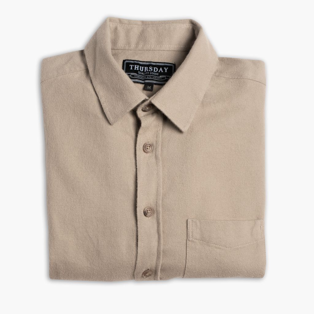 Solid Shirt | Taupe - Thursday Boots