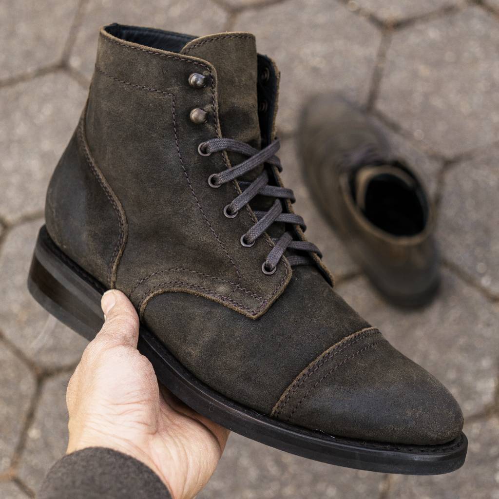 Captain | Dark Olive Suede - Thursday Boots