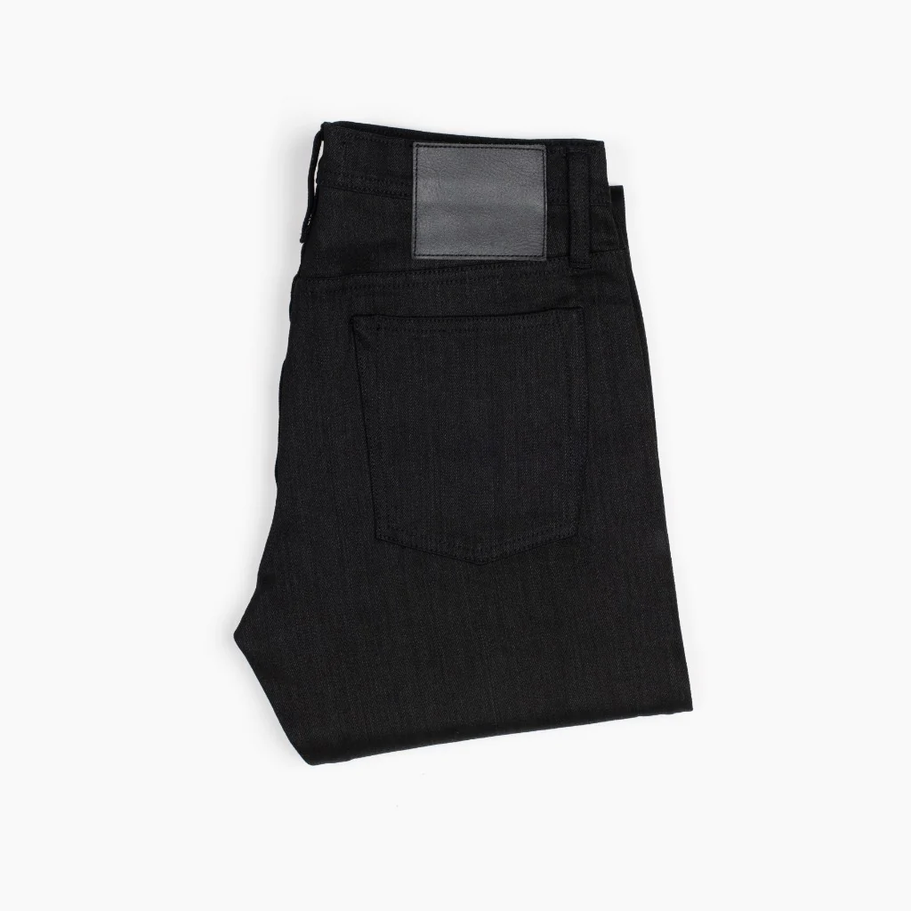 UB Stretch Selvedge Tapered Jeans | Black - Thursday Boots