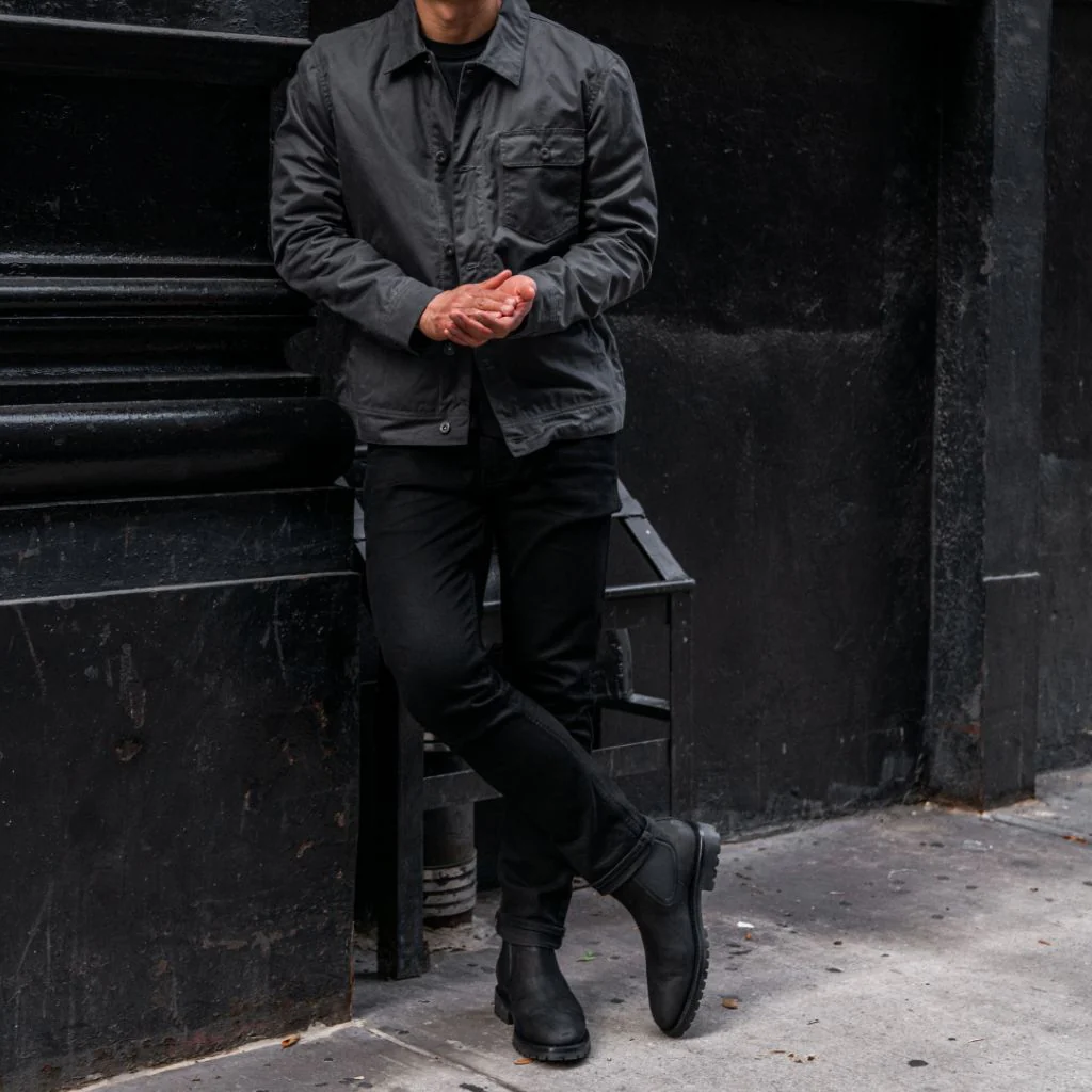 Waxed Canvas Field Jacket | Charcoal - Thursday Boots