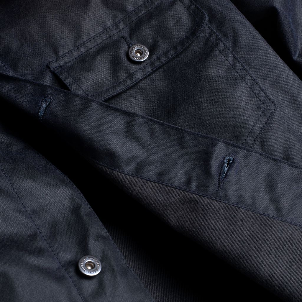 Waxed Canvas Field Jacket | Navy - Thursday Boots